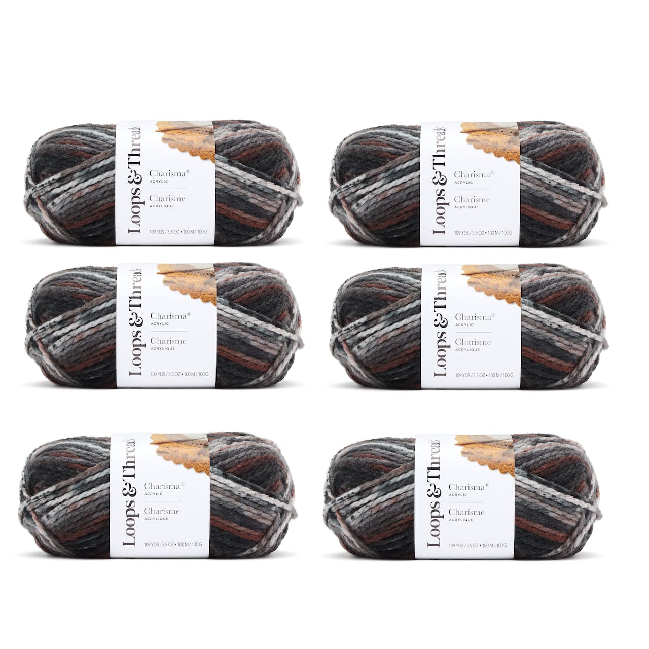 6 Pack: Charisma® Yarn by Loops & Threads®